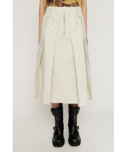 SLY(スライ)の「MILITARY MIDI SK ミリタリーミディスカート 夏服 秋服(スカート・レディース・オフホワイト/カーキ・SMALL/MEDIUM)」の9枚目の写真