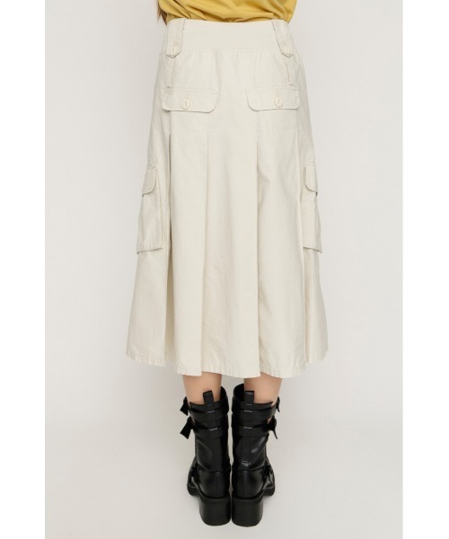SLY(スライ)の「MILITARY MIDI SK ミリタリーミディスカート 夏服 秋服(スカート・レディース・オフホワイト/カーキ・SMALL/MEDIUM)」の11枚目の写真
