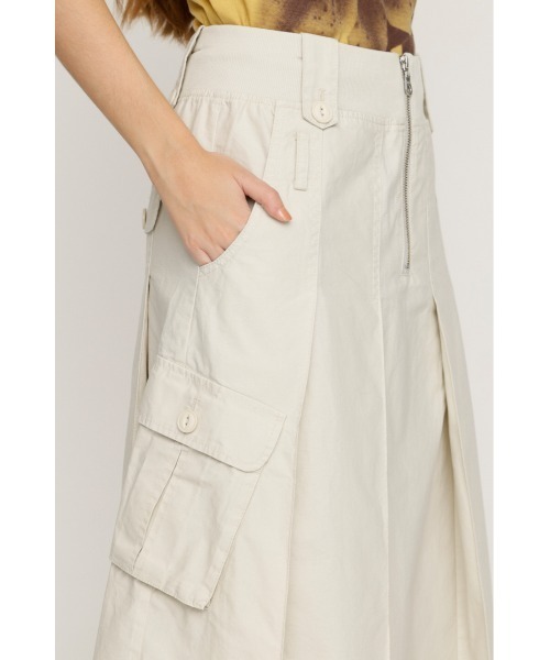 SLY(スライ)の「MILITARY MIDI SK ミリタリーミディスカート 夏服 秋服(スカート・レディース・オフホワイト/カーキ・SMALL/MEDIUM)」の14枚目の写真