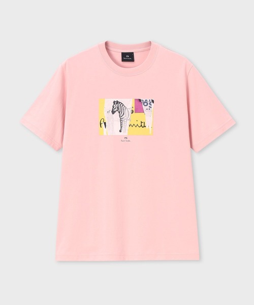 PS Paul Smith(ピーエスポールスミス)の「"Patch Zebra" 半袖Tシャツ / 262556 011R(Tシャツ/カットソー・メンズ・ライトブルー/ホワイト/ライトピンク・SMALL/LARGE/MEDIUM/XX-LARGE/X-LARGE)」の3枚目の写真