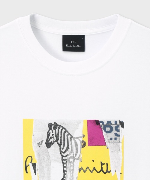 PS Paul Smith(ピーエスポールスミス)の「"Patch Zebra" 半袖Tシャツ / 262556 011R(Tシャツ/カットソー・メンズ・ライトブルー/ホワイト/ライトピンク・SMALL/LARGE/MEDIUM/XX-LARGE/X-LARGE)」の6枚目の写真