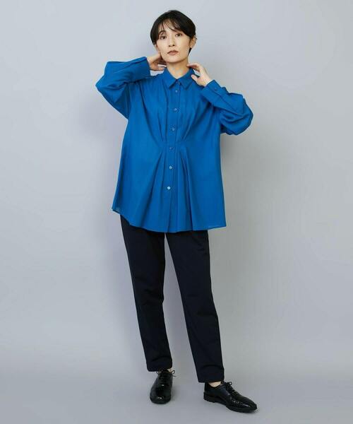MOGA（モガ）の「シアービエラタックラインブラウス（シャツ/ブラウス・レディース・ブラック/ブルー・2/3）」の17枚目の写真