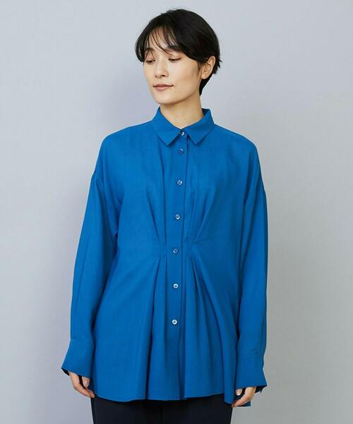 MOGA（モガ）の「シアービエラタックラインブラウス（シャツ/ブラウス・レディース・ブラック/ブルー・2/3）」の21枚目の写真