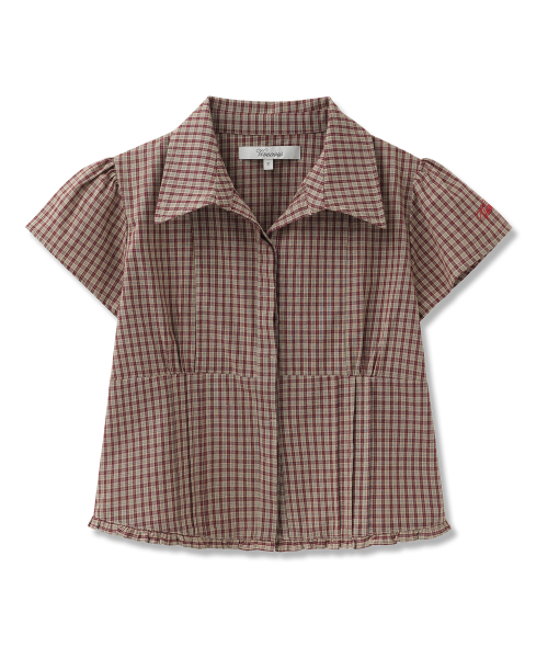 Vivacious(ビバシャス)の「エリシアチェックシャツ_2カラーズ(シャツ/ブラウス・レディース・ネイビー/レッド・SMALL/MEDIUM/LARGE)」の6枚目の写真