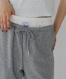 ウエストレイヤードルーズスウェットパンツ