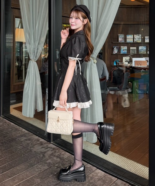ナイスクラップ♡ジャケット風ミニワンピース one after another NICE CLAUP（ワンアフターアナザーナイスクラップ