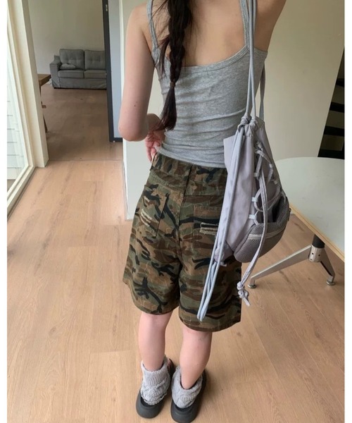 inst.ALL(インストール)の「迷彩柄ダメージルーズハーフパンツ(その他パンツ・レディース・カーキ・L/M/S)」の14枚目の写真