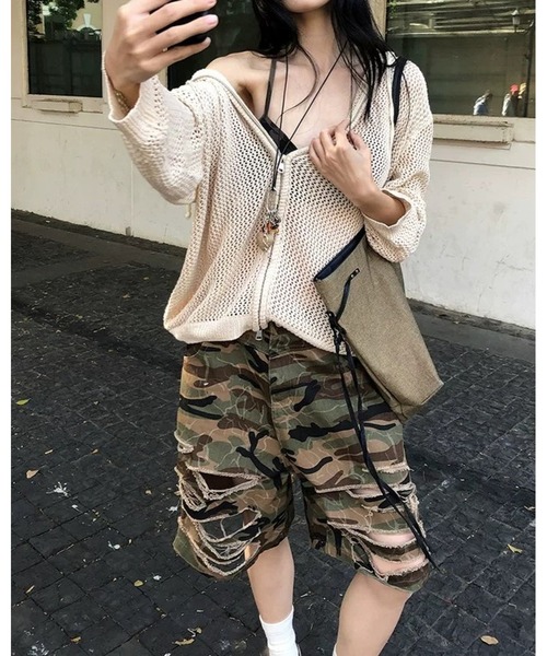 inst.ALL(インストール)の「迷彩柄ダメージルーズハーフパンツ(その他パンツ・レディース・カーキ・L/M/S)」の19枚目の写真