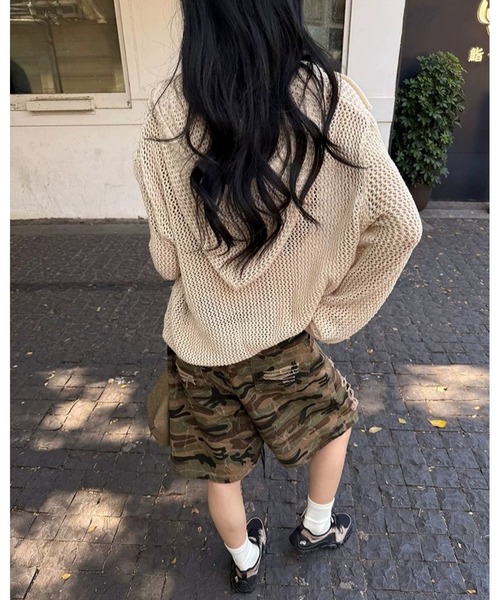 inst.ALL(インストール)の「迷彩柄ダメージルーズハーフパンツ(その他パンツ・レディース・カーキ・L/M/S)」の20枚目の写真