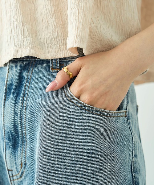 mil(ミル)の「裾レース ストレート デニムパンツ【588115】(デニムパンツ・レディース・チャコールグレー/サックスブルー・M-Regular/M-Short/S-Regular/S-Short)」の20枚目の写真
