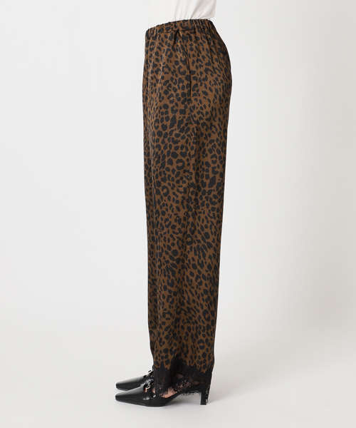 U by SPICK&SPAN(ユーバイスピックアンドスパン)の「ARCHIVE STANCE/アーカイブスタンス lace hem leopard pants(スラックス・レディース・ブラウン・FREE)」の14枚目の写真