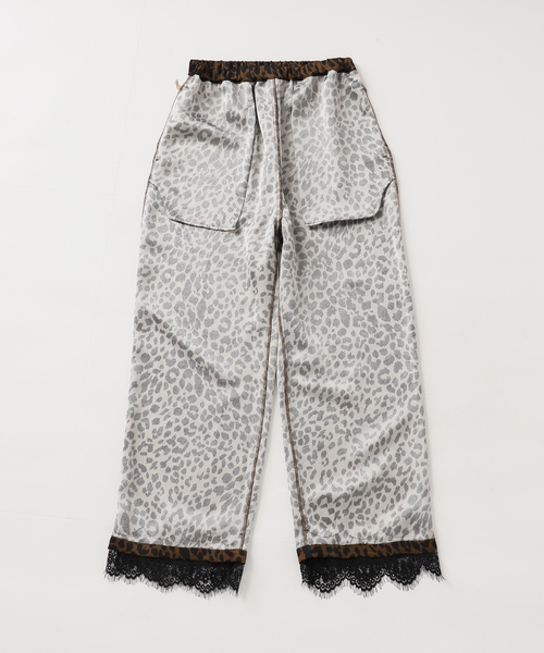 U by SPICK&SPAN(ユーバイスピックアンドスパン)の「ARCHIVE STANCE/アーカイブスタンス lace hem leopard pants(スラックス・レディース・ブラウン・FREE)」の21枚目の写真