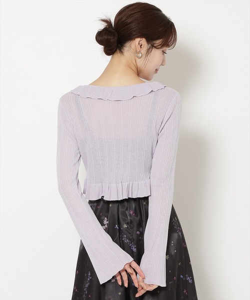 WILLSELECTION(ウィルセレクション)の「フリルニットカーディガン(カーディガン/ボレロ・レディース・ブラック/オフホワイト/ラベンダー・FREE)」の17枚目の写真
