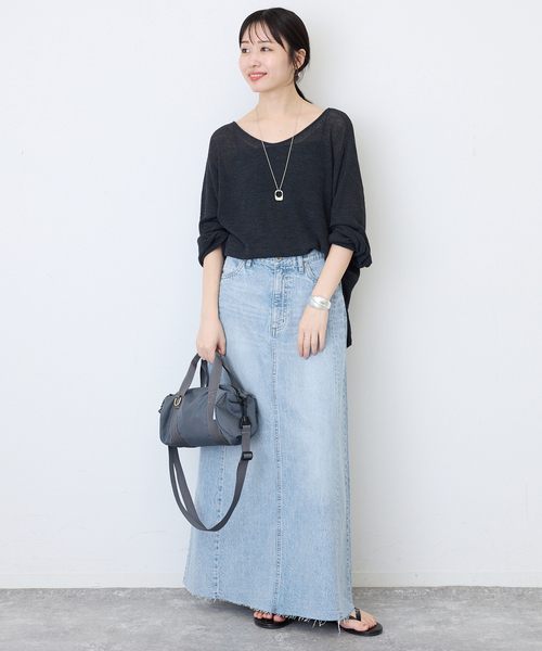 SLOBE IENA(スローブイエナ)の「《シリーズあり/》LE DENIM RADIAL FLAREデニムスカート(デニムスカート・レディース・スカイブルー・36/38)」の12枚目の写真