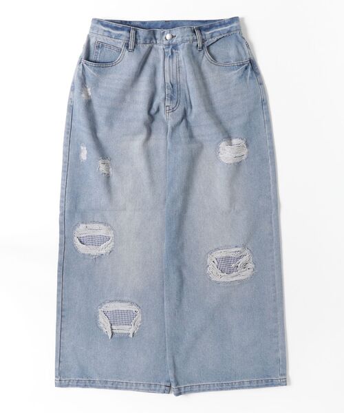 My sugar Babe（マイシュガーベイブ）の「gingham check denim（デニムパンツ・メンズ・ブルー/ブラック・LARGE/MEDIUM）」の2枚目の写真