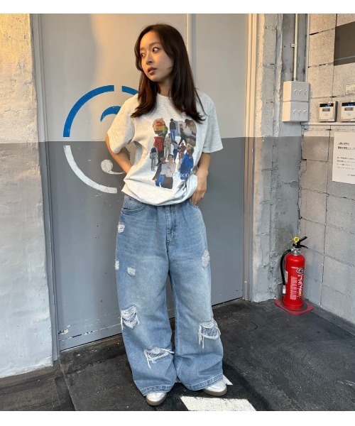 My sugar Babe（マイシュガーベイブ）の「gingham check denim（デニムパンツ・メンズ・ブルー/ブラック・LARGE/MEDIUM）」の10枚目の写真