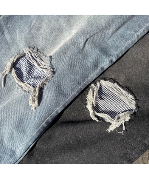My sugar Babe（マイシュガーベイブ）の「gingham check denim（デニムパンツ・メンズ・ブルー/ブラック・LARGE/MEDIUM）」の12枚目の写真