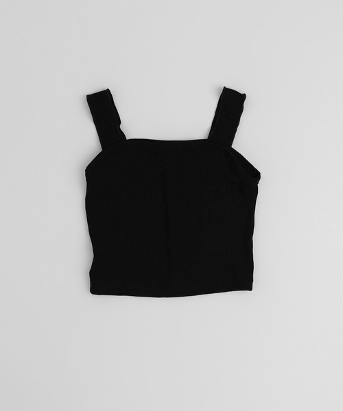 URBAN CHERRY（アーバンチェリー）の「ショルダーフリルハートデザインリブタンク（タンクトップ・キッズ・ブラック・120cm/110cm/140cm/130cm）」の7枚目の写真