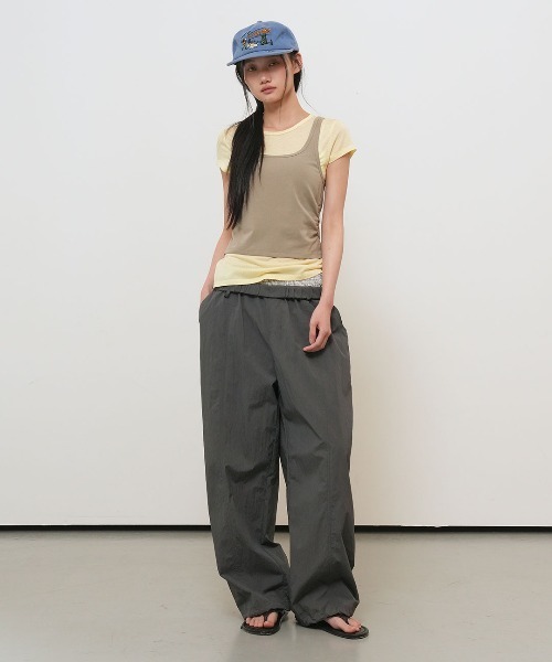 GENERAL IDEA（ジェネラルアイデア）の「【GENERAL IDEA】 2WAYカラーレイヤードTシャツ / TWO-WAY COLOR LAYERED T-SHIRT（Tシャツ/カットソー・レディース・スカイブルー/レッド/ベージュ・L/M/S）」の7枚目の写真