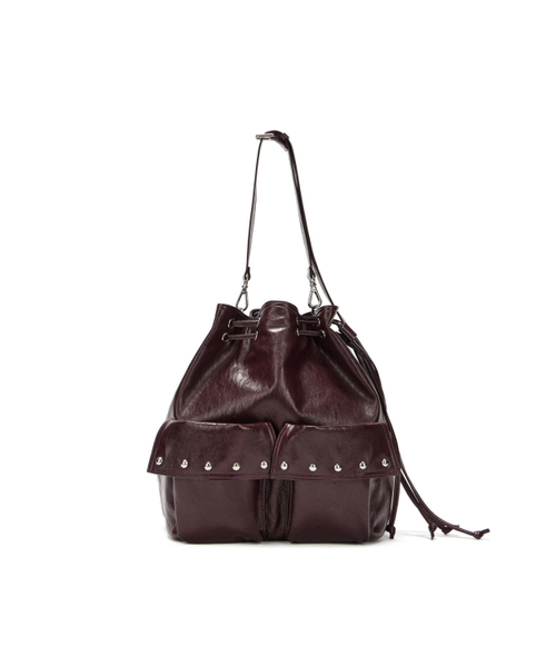 DEINET(ダイニット)の「DEINET 5-WAY STUD POCKET MULTI BAG IN BURGUNDY(バックパック/リュック・レディース・その他・FREE)」の3枚目の写真