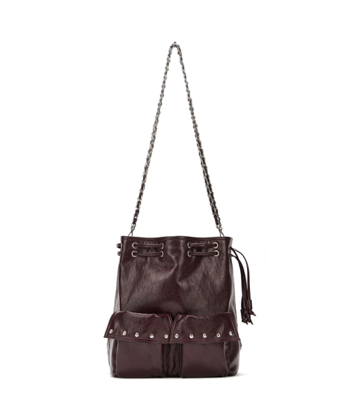 DEINET(ダイニット)の「DEINET 5-WAY STUD POCKET MULTI BAG IN BURGUNDY(バックパック/リュック・レディース・その他・FREE)」の6枚目の写真