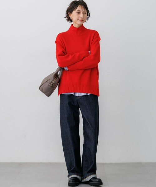 23区 S(ニジュウサンクチイサイサイズ)の「カシミヤブレンド ハイネック ニット(ニット/セーター・レディース・イエロー系/グレー系/ホワイト系/ダルブルー系/ワイン系/スカイブルー系/レッド系/ベージュ系・32)」の15枚目の写真