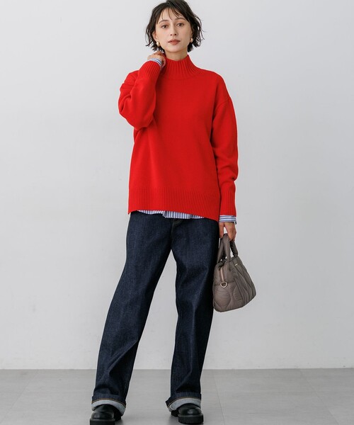 23区 S(ニジュウサンクチイサイサイズ)の「カシミヤブレンド ハイネック ニット(ニット/セーター・レディース・イエロー系/グレー系/ホワイト系/ダルブルー系/ワイン系/スカイブルー系/レッド系/ベージュ系・32)」の16枚目の写真