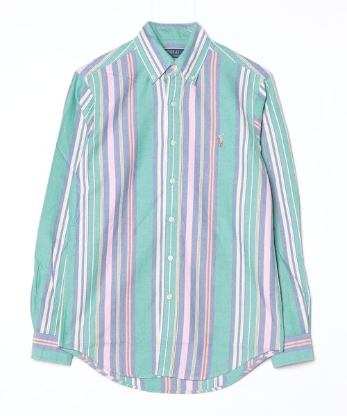 POLO RALPH LAUREN(ポロ ラルフ ローレン)の「クラシック フィット ストライプド オックスフォード シャツ(シャツ/ブラウス・メンズ・ネイビー系1・L/M/S)」の3枚目の写真