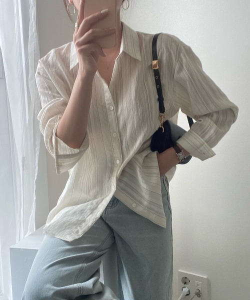 FAVORITO(ファヴォリート)の「襟付きシャツ(シャツ/ブラウス・レディース・ホワイト・F)」の13枚目の写真