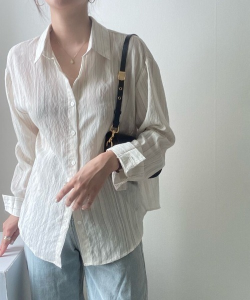 FAVORITO(ファヴォリート)の「襟付きシャツ(シャツ/ブラウス・レディース・ホワイト・F)」の18枚目の写真