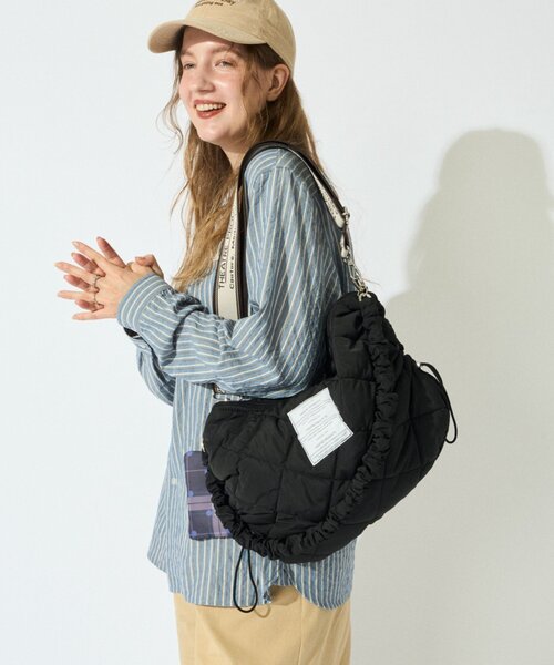 THEATRE PRODUCTS(シアタープロダクツ)の「【THEATRE PRODUCTS別注】エコバッグ付きギャザーショルダーバッグ(ショルダーバッグ・レディース・カーキ/ネイビー/ブラック・ONE SIZE)」の7枚目の写真