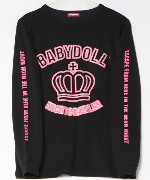 BABYDOLL(ベビードール)の「親子お揃い ネオンロンT 1924A(Tシャツ/カットソー・メンズ・ターコイズブルー系9/グリーン系その他7/ピンク系その他7・ユニセックスS/ユニセックスXL/ユニセックスM/ユニセックスL)」の5枚目の写真