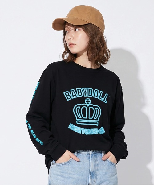 BABYDOLL(ベビードール)の「親子お揃い ネオンロンT 1924A(Tシャツ/カットソー・メンズ・ターコイズブルー系9/グリーン系その他7/ピンク系その他7・ユニセックスS/ユニセックスXL/ユニセックスM/ユニセックスL)」の11枚目の写真