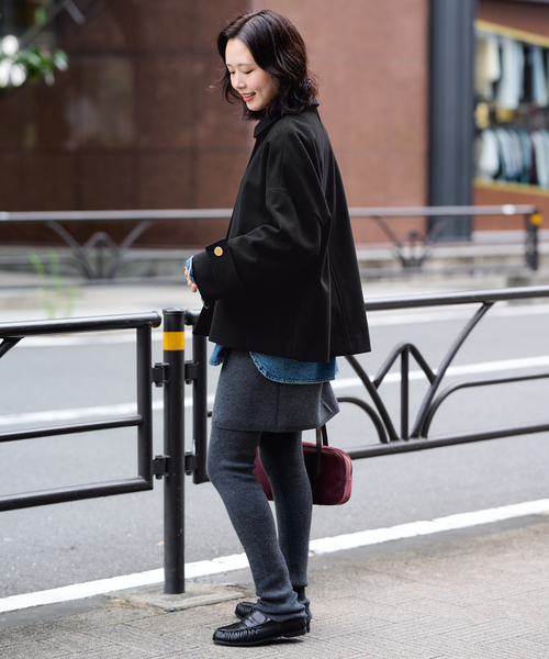 Traditional Weatherwear(トラディショナルウェザーウェア)の「TRADITIONAL WEATHERWEAR SLOBE別注 MALTON B/T SHORT(ステンカラーコート・レディース・ブラウン/ブラック・36/34)」の21枚目の写真