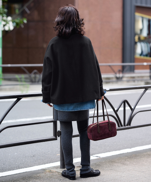 Traditional Weatherwear(トラディショナルウェザーウェア)の「TRADITIONAL WEATHERWEAR SLOBE別注 MALTON B/T SHORT(ステンカラーコート・レディース・ブラウン/ブラック・36/34)」の22枚目の写真