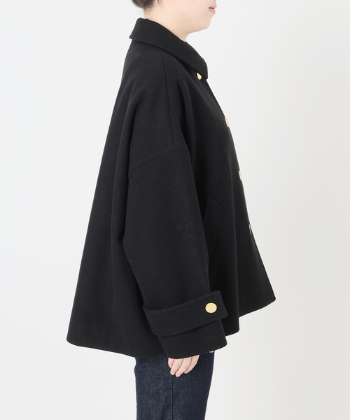 Traditional Weatherwear(トラディショナルウェザーウェア)の「TRADITIONAL WEATHERWEAR SLOBE別注 MALTON B/T SHORT(ステンカラーコート・レディース・ブラウン/ブラック・36/34)」の7枚目の写真