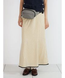 Dot lace trim skirt