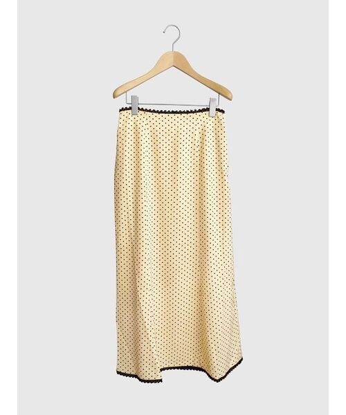 FIKA.(フィーカ)の「Dot lace trim skirt(スカート・レディース・ダークブラウン/ブラック/ベージュ・MEDIUM)」の6枚目の写真