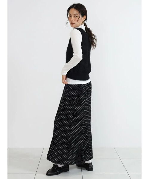 FIKA.(フィーカ)の「Dot lace trim skirt(スカート・レディース・ダークブラウン/ブラック/ベージュ・MEDIUM)」の13枚目の写真