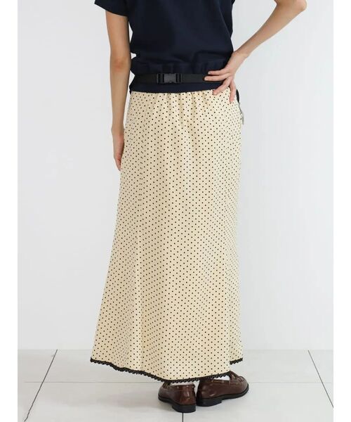 FIKA.(フィーカ)の「Dot lace trim skirt(スカート・レディース・ダークブラウン/ブラック/ベージュ・MEDIUM)」の18枚目の写真