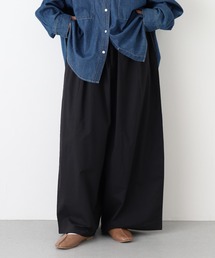 ポプリンワイドパンツ