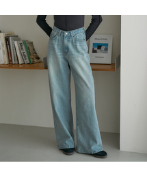 Essential Wide Denim Pants [Light Blue]