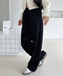 ウエストゴム ワイド ストレート スウェットパンツ