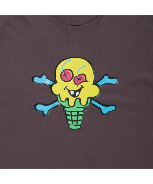 ICECREAM（アイスクリーム）の「GARMENT DYE COTTON  T-SHIRT _CONE & BONE（Tシャツ/カットソー・メンズ・チャコールグレー/グレー・SMALL/MEDIUM/LARGE/X-LARGE）」の8枚目の写真