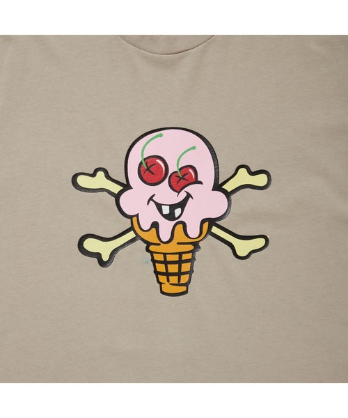ICECREAM（アイスクリーム）の「GARMENT DYE COTTON  T-SHIRT _CONE & BONE（Tシャツ/カットソー・メンズ・チャコールグレー/グレー・SMALL/MEDIUM/LARGE/X-LARGE）」の7枚目の写真