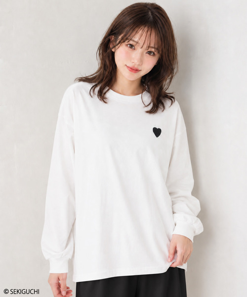 RiCO SUCRE(リコシュクレ)の「【レディース】モンチッチ 長袖Tシャツ(Tシャツ/カットソー・レディース・ブラック系3/ブラック系/オフホワイト/ホワイト系3/ホワイト系/ブラック系2/ブラック/ホワイト系2・FREE)」の11枚目の写真