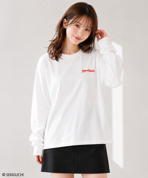 RiCO SUCRE(リコシュクレ)の「【レディース】モンチッチ 長袖Tシャツ(Tシャツ/カットソー・レディース・ブラック系3/ブラック系/オフホワイト/ホワイト系3/ホワイト系/ブラック系2/ブラック/ホワイト系2・FREE)」の12枚目の写真