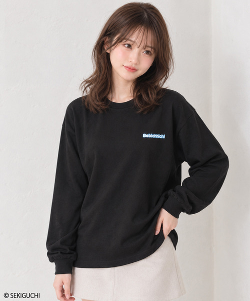 RiCO SUCRE(リコシュクレ)の「【レディース】モンチッチ 長袖Tシャツ(Tシャツ/カットソー・レディース・ブラック系3/ブラック系/オフホワイト/ホワイト系3/ホワイト系/ブラック系2/ブラック/ホワイト系2・FREE)」の14枚目の写真