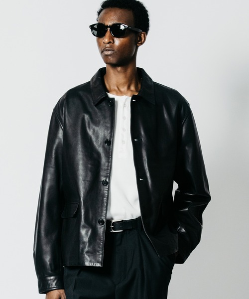 CRIMIE(クライミー)の「SHEEP LEATHER BLOUSON JACKET(ブルゾン・メンズ・ブラック・L/M/S/XXL/XL)」の1枚目の写真