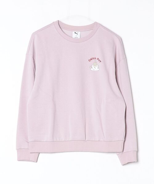 PUMA（プーマ）の「プーマ PUMA ALPEN CREW SWEAT CHILL（スウェット・レディース・ブラウン/スモークピンク・S/M/L/XL）」の6枚目の写真